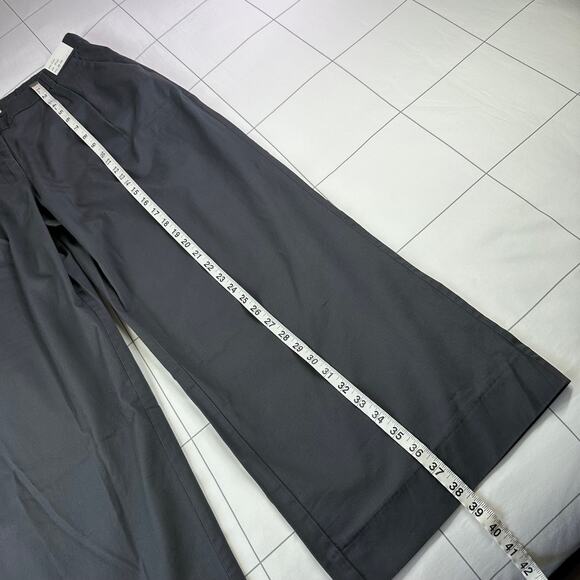 Abercrombie & Fitch Pants Womens 32 Short Gray Wide Leg Pleated Low Rise New - Picture 12 of 13